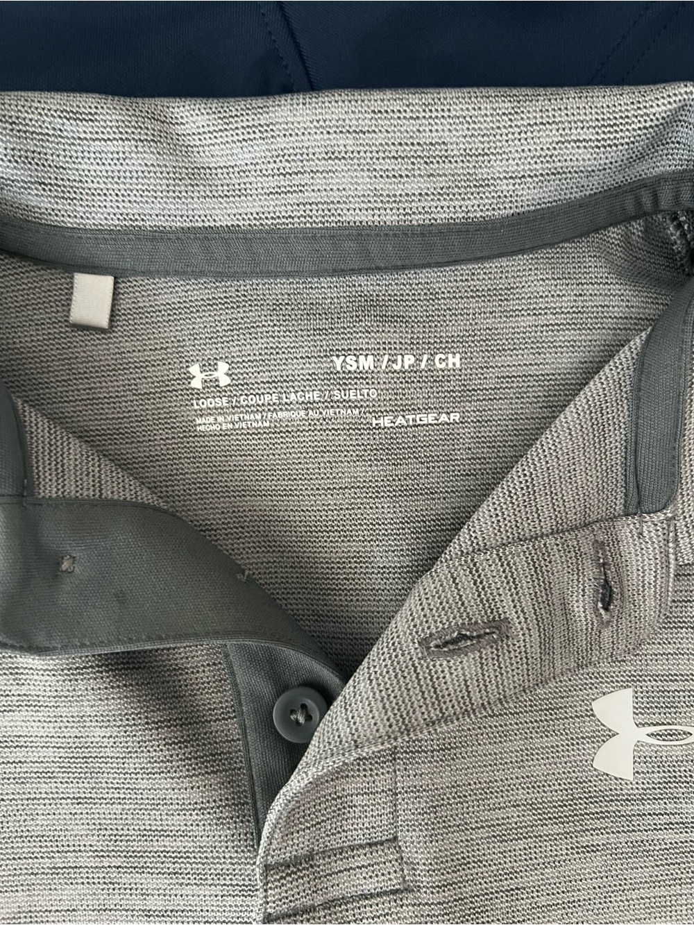 Under Armour Boy’s Polo Shirts - Navy and Gray - Picture 3 of 3